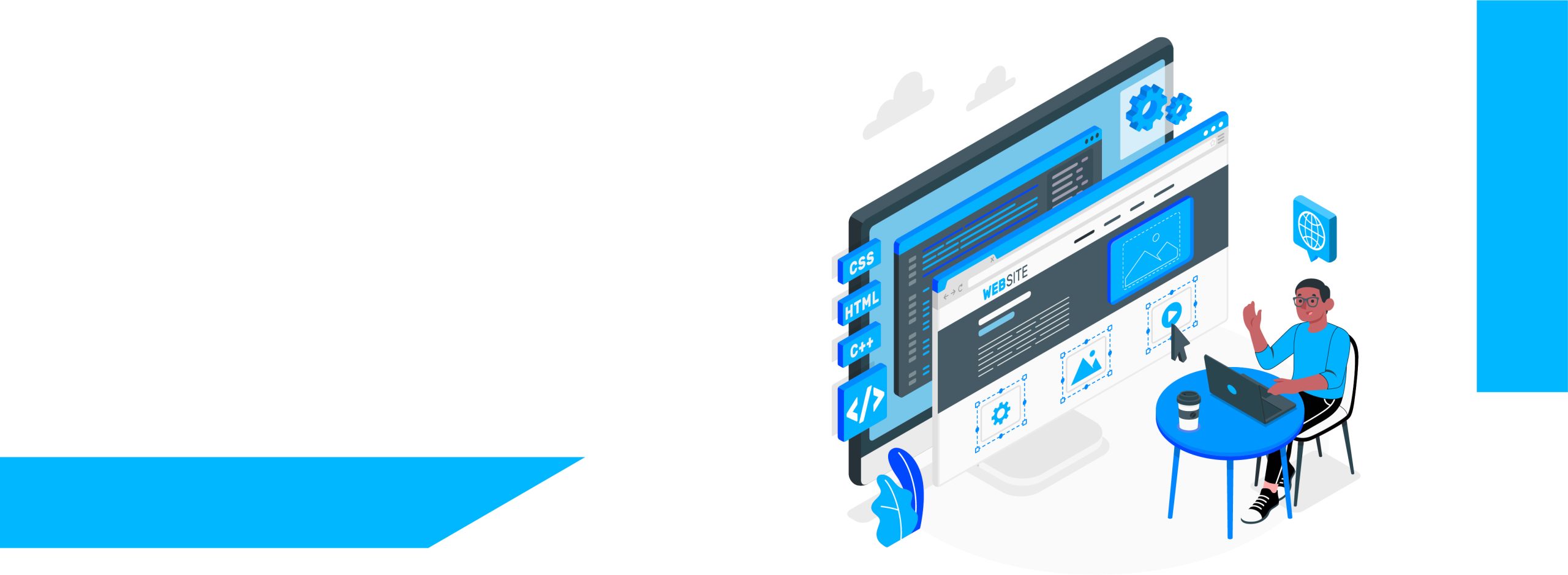 What are the essential languages and technologies used in website development?